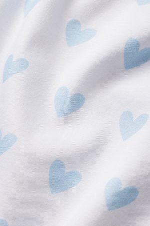 Pima Short-Long Set in French Blue Heart