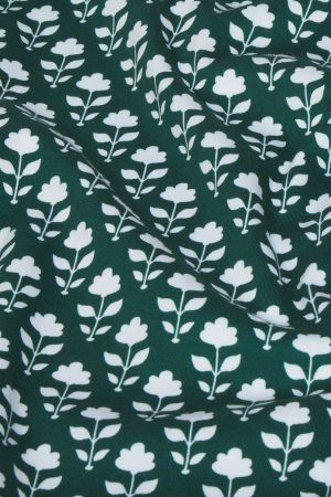 Pima Crew Wide Leg Pajama Set in Frasier Bloom