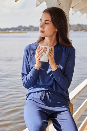 Relax Pants Set in English Navy